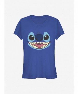 Disney Lilo & Stitch Girls Large T-Shirt - Blue Comfortable Fit