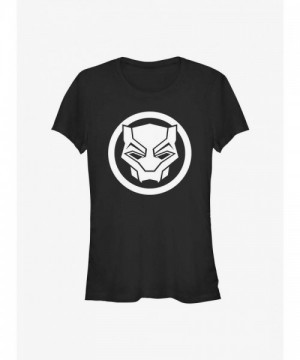 Marvel Girls Wakanda Forever Warrior Sigil T-Shirt - Black