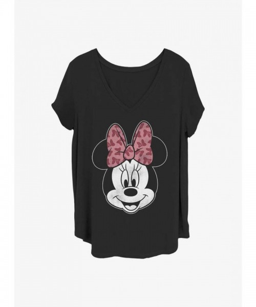 Disney Girls T-Shirt Minnie Mouse Modern Plus Size Inverse - Black