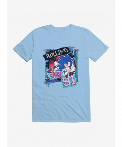 Sonic The Hedgehog Men's Rolling Since Cool T-Shirt