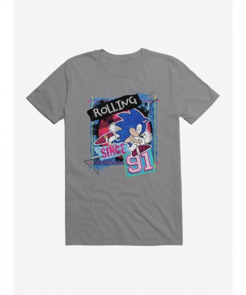 Sonic The Hedgehog Men's Rolling Since Cool T-Shirt