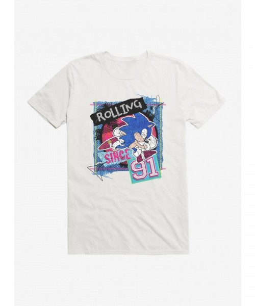 Sonic The Hedgehog Men's Rolling Since Cool T-Shirt