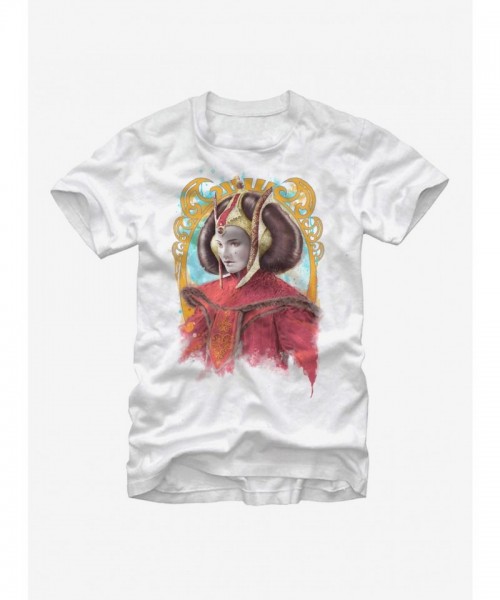 Star Wars Unisex T-Shirt Featuring Queen Amidala - White