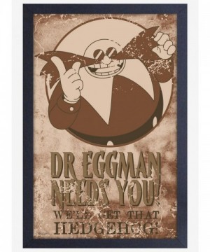 Sonic The Hedgehog Steampunk Eggman Framed Art Poster 13x19 Inches