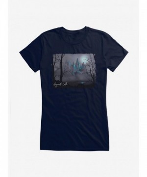 Harry Potter Castle Grey Art Junior Girls Cotton T-Shirt