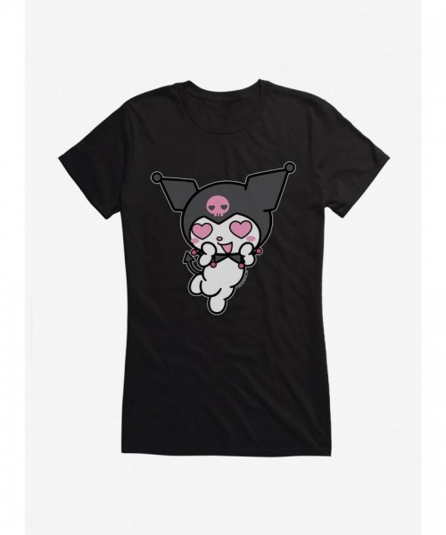 Kuromi Cute Heart Eyes Tee for Girls