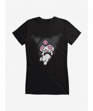 Kuromi Cute Heart Eyes Tee for Girls