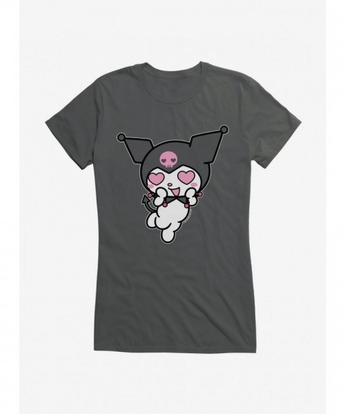 Kuromi Cute Heart Eyes Tee for Girls
