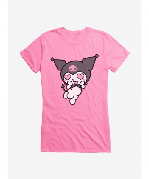 Kuromi Cute Heart Eyes Tee for Girls
