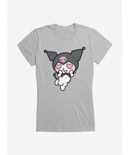 Kuromi Cute Heart Eyes Tee for Girls