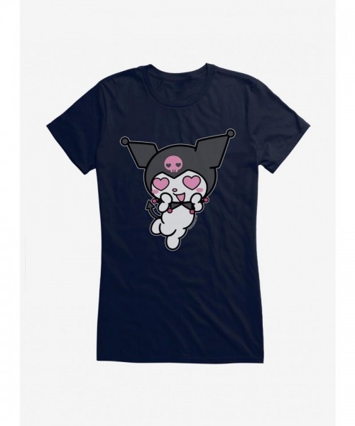 Kuromi Cute Heart Eyes Tee for Girls
