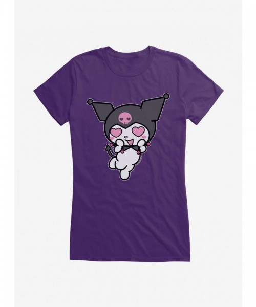 Kuromi Cute Heart Eyes Tee for Girls