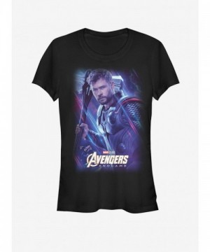 Marvel's Avengers Endgame Space Thor T-Shirt for Girls - Black