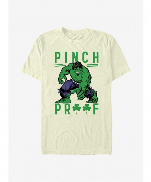 Marvel Green Hulk T-Shirt for Men - Beige
