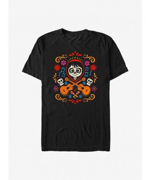 Disney Pixar Coco Miguel Music T-Shirt for Men - Black