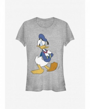 Disney Girls Traditional Donald Duck Lightweight T-Shirt - Grey