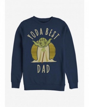 Yoda Inspired Dad's Crew Neck Sweatshirt - Blue Men's