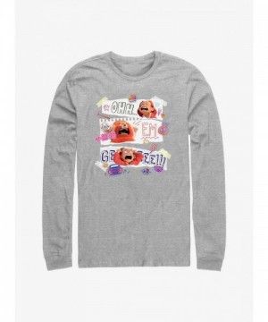 Disney Pixar Turning Red Oh Em Gee Grey Long Sleeve T-Shirt for Men