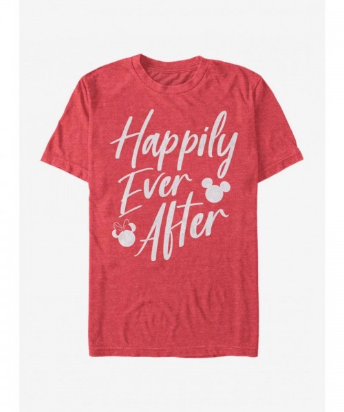 Disney Red Happily Ever After Mickey Mouse T-Shirt for Men
