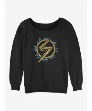 Marvel Ms. Marvel Iconic Slouchy Sweatshirt for Girls - Black