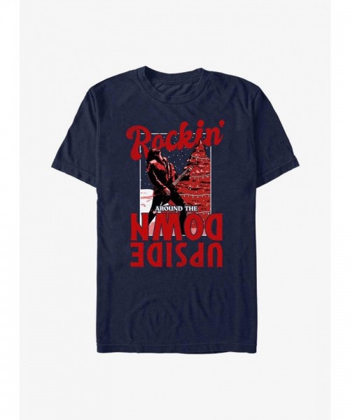 Stranger Things Eddie Rockin Blue T-Shirt for Men