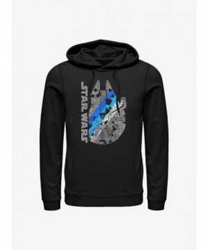 Star Wars Fast 2 Falcon Unisex Hoodie - Black