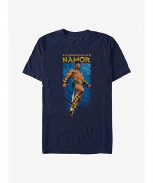 Marvel's Black Panther Namor Soft T-Shirt - Men's Blue