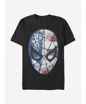 Marvel Black Spidey Americana T-Shirt for Men