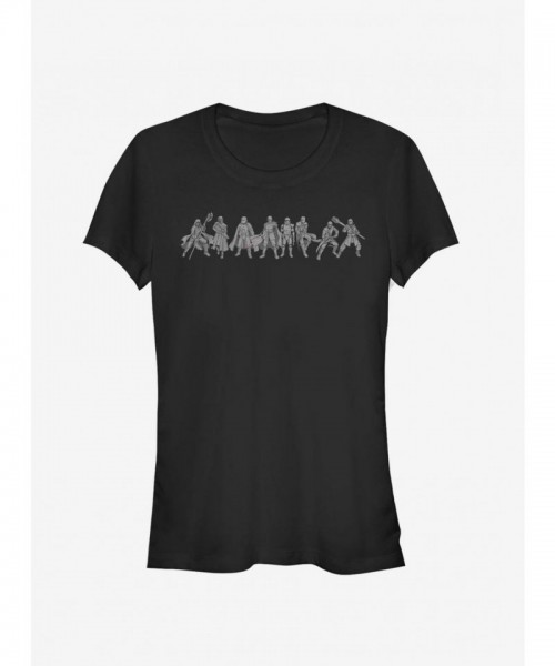 Star Wars The Rise of Skywalker Junior Girls Cotton T-Shirt - Black