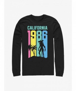 Stranger Things Demogorgon Long Sleeve Unisex T-Shirt - Black