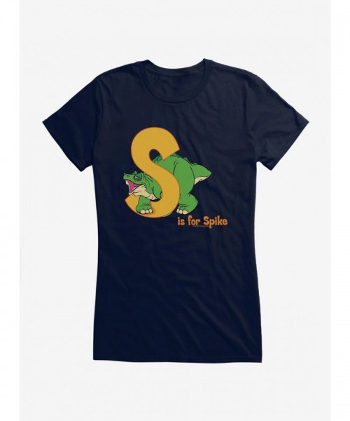 The Land Before Time Spike Alphabet Junior T-Shirt for Girls