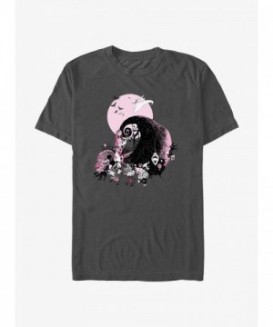 Disney Nightmare Before Christmas Group T-Shirt - Unisex Grey Cotton