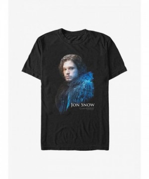 Game of Thrones Jon Snow Unisex Big & Tall T-Shirt - Black
