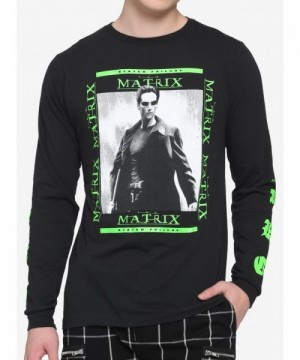 The Matrix Neo Black & White Portrait Men's Long Sleeve T-Shirt