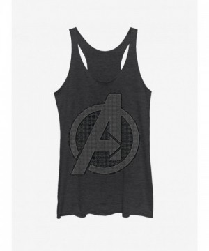 Marvel Girls' Avengers: Endgame Grayscale Logo Black Heathered Tank Top