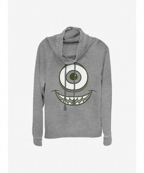 Disney Grey Mike Wazowski Cowlneck Sweatshirt for Girls