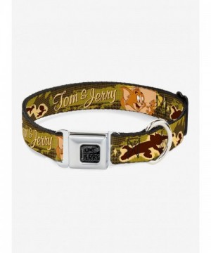 Tom and Jerry Houndstooth Seatbelt Dog Collar