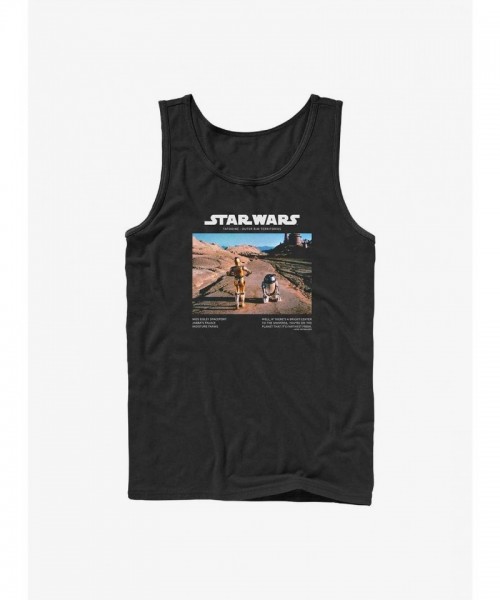 Star Wars Iconic C-3PO & R2-D2 Tank Top for Men - Black