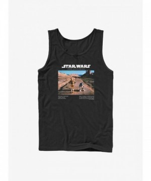 Star Wars Iconic C-3PO & R2-D2 Tank Top for Men - Black