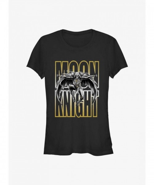 Marvel Moon Knight Girls Jumpsuit Cotton T-Shirt - Black
