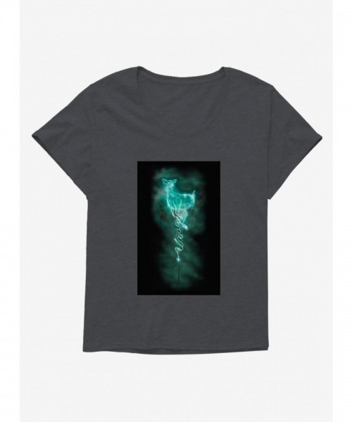 Harry Potter Doe Patronus Wand T-Shirt for Girls Plus Size