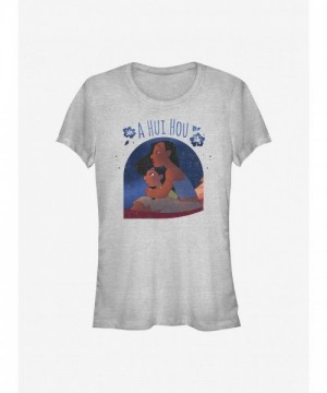 Disney Lilo & Stitch Grey T-Shirt for Girls - Lightweight Design