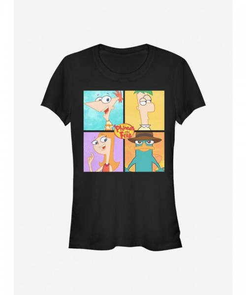 Disney Phineas and Ferb Graphic Tee for Girls - Black