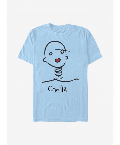Disney Cruella Doodle T-Shirt - Blue Men's Size