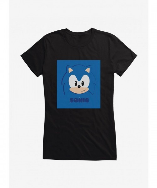 Sonic Blue Pop Art T-Shirt for Girls - Lightweight Cotton