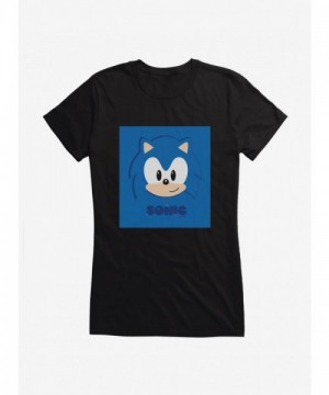 Sonic Blue Pop Art T-Shirt for Girls - Lightweight Cotton