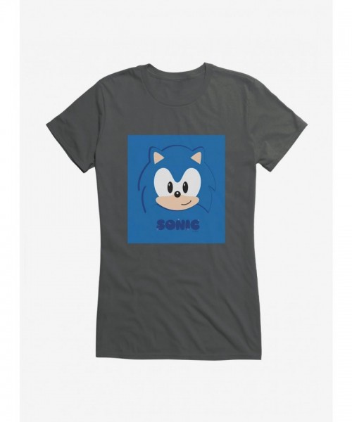 Sonic Blue Pop Art T-Shirt for Girls - Lightweight Cotton