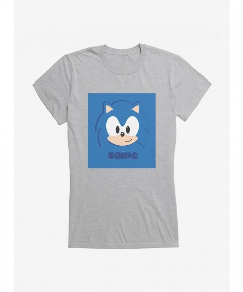 Sonic Blue Pop Art T-Shirt for Girls - Lightweight Cotton