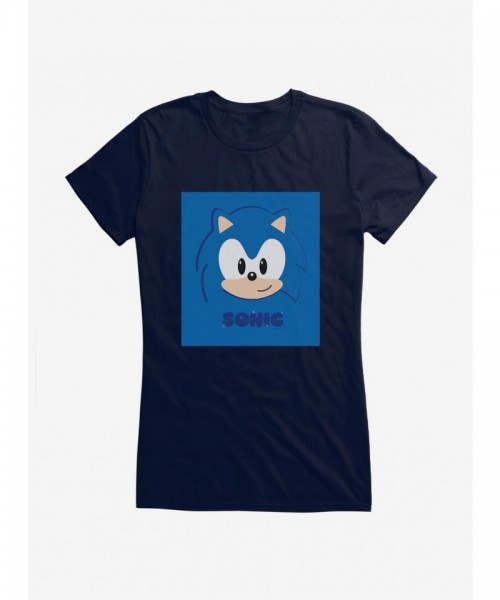 Sonic Blue Pop Art T-Shirt for Girls - Lightweight Cotton