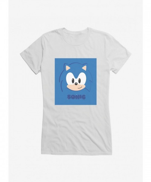Sonic Blue Pop Art T-Shirt for Girls - Lightweight Cotton